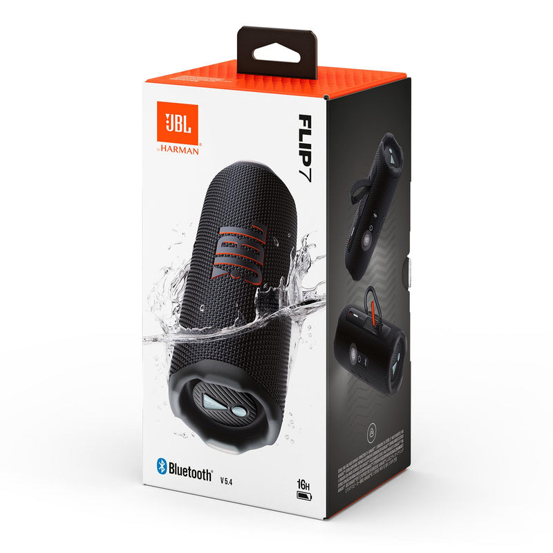 Caixa de Som JBL Flip 7 Preta 35W RMS Bluetooth Portátil à prova dágua USB-C