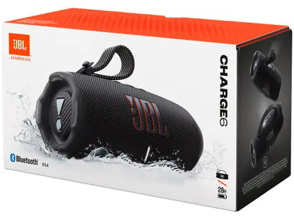 Caixa de som JBL Charge 6 Preta 28 horas 45W RMS